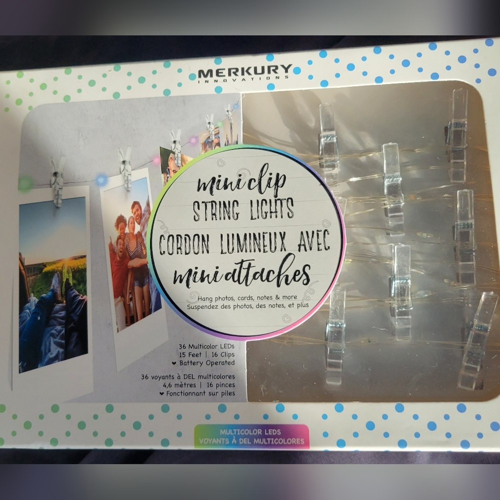 Mini clip string lights for hanging photos BRAND NEW NEVER OPENED